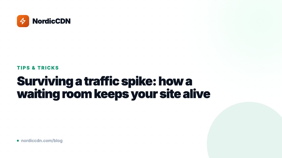 Surviving a traffic spike: how a waiting room keeps your site alive
